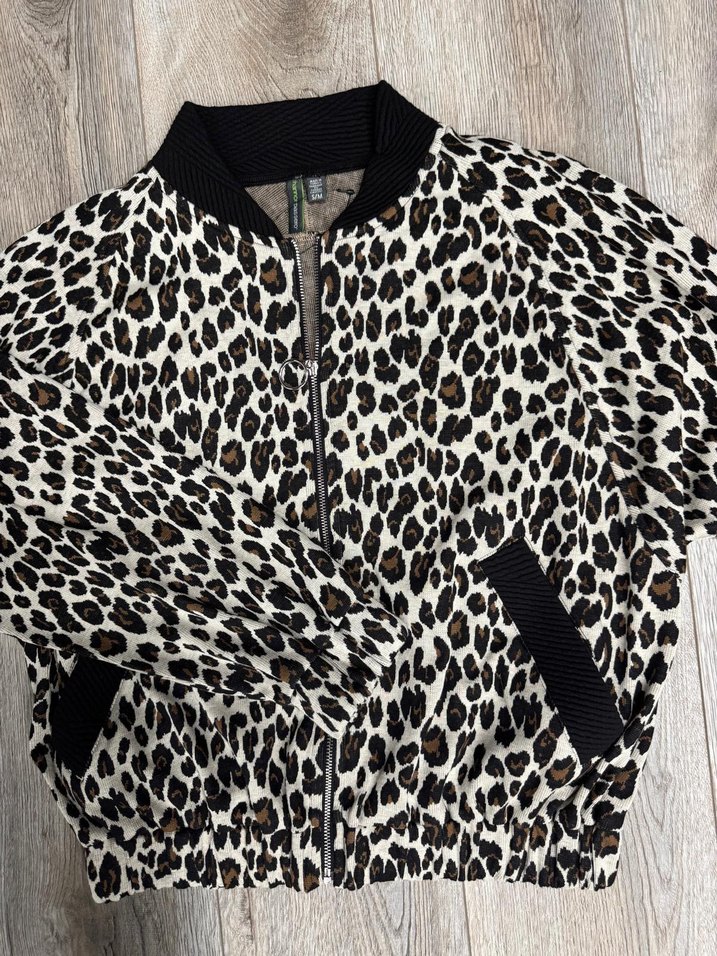 Leopar Desenli Kadın Ceket - Görsel 2