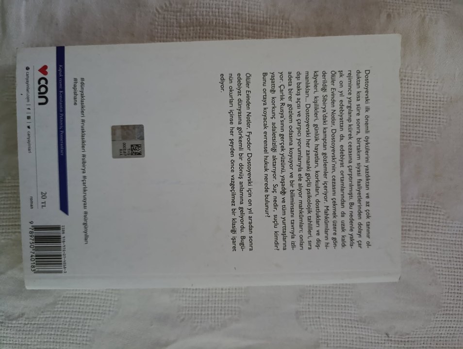 Ölüler Evinden Notlar Romanı - Görsel 2