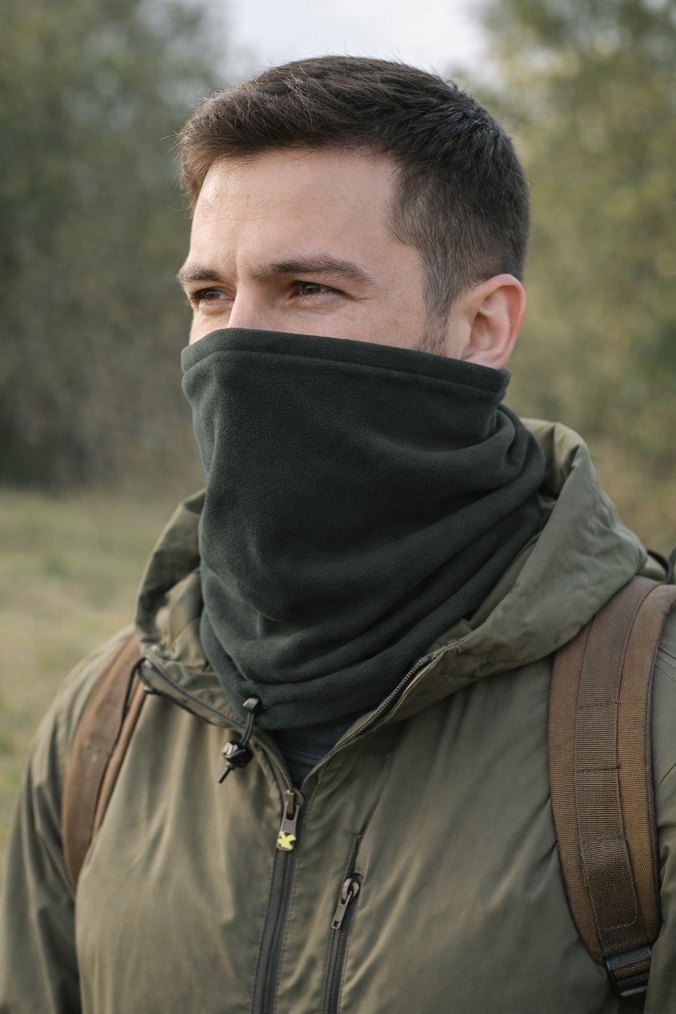 Unisex Haki Polar Boyunluk - Görsel 4