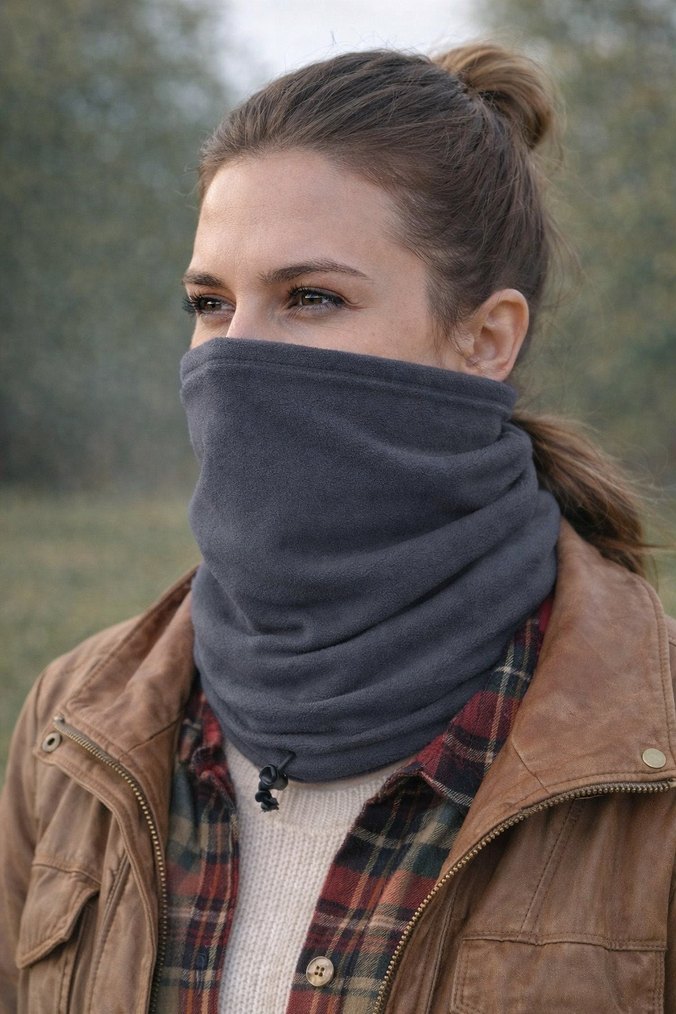 Gri Erkek Polar Boyunluk - Görsel 2