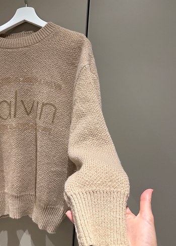 Calvin Bej Triko Kadın Kazak - Görsel 4