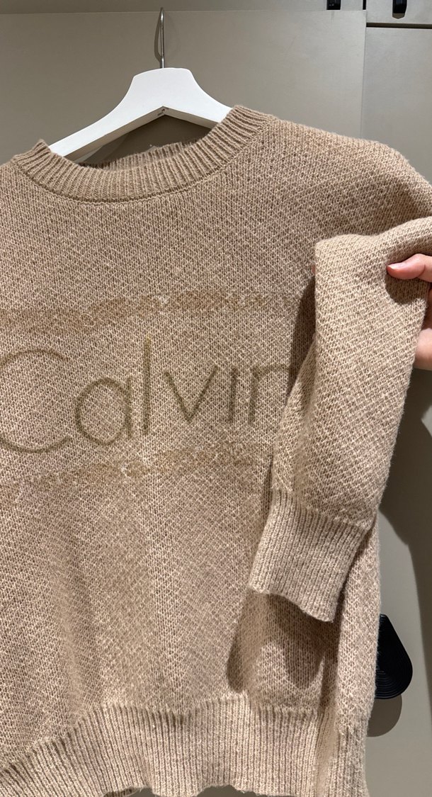 Calvin Bej Triko Kadın Kazak - Görsel 5