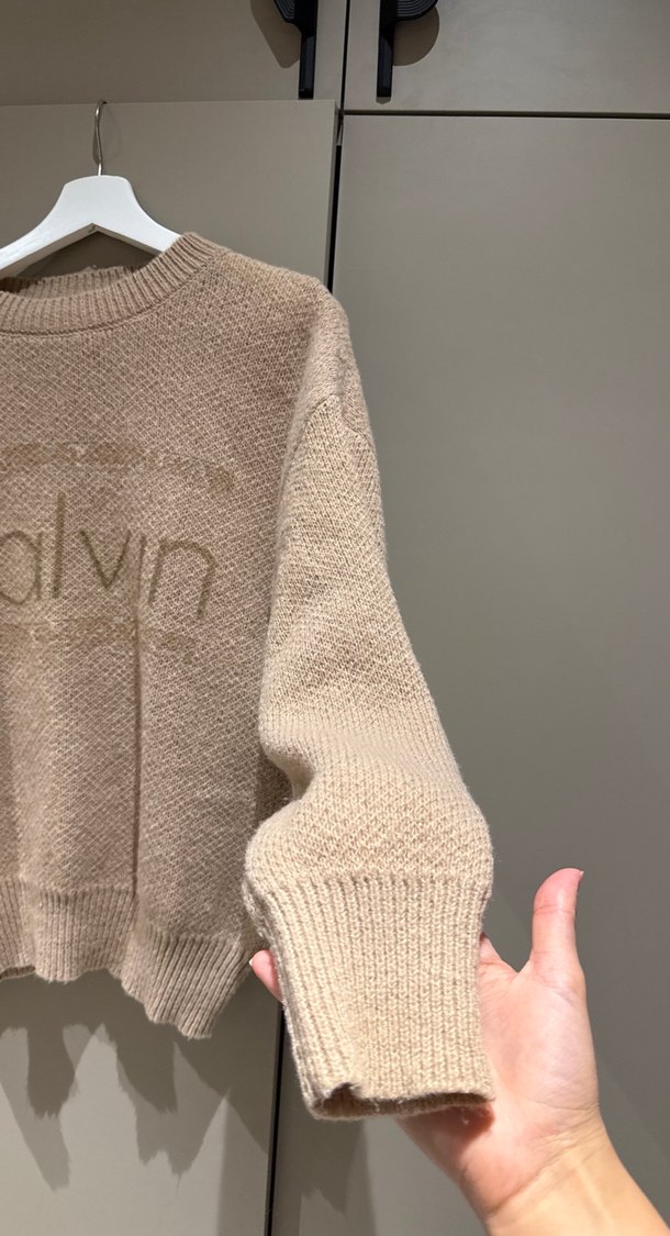 Calvin Bej Triko Kadın Kazak - Görsel 4