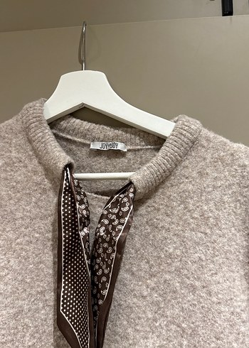 Gri Triko Kısa Kollu Kadın Kazak - Görsel 5