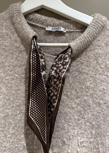 Gri Triko Kısa Kollu Kadın Kazak - Görsel 2