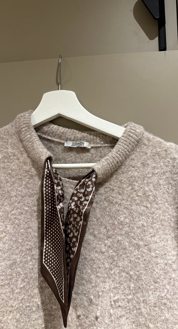 Gri Triko Kısa Kollu Kadın Kazak - Görsel 5