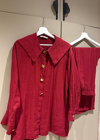 Bordo Keten Mini Kadın Takım - Görsel 8