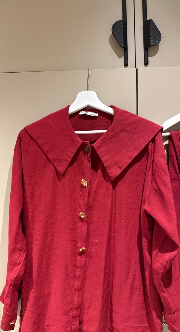 Bordo Keten Mini Kadın Takım - Görsel 2