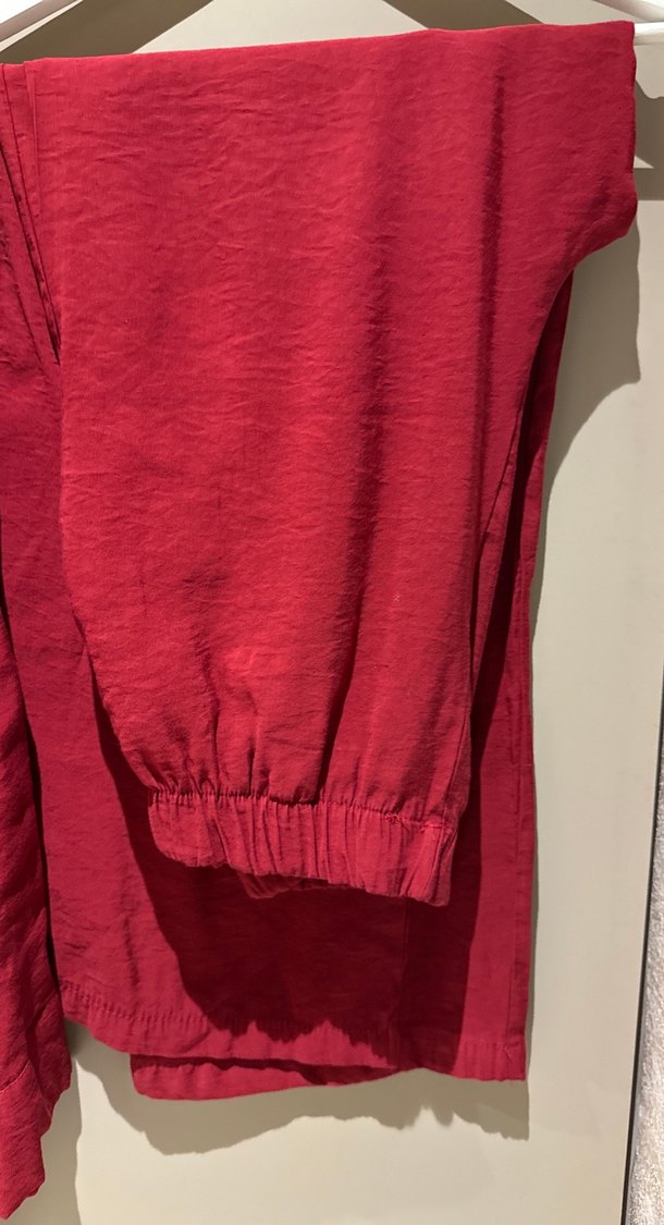 Bordo Keten Mini Kadın Takım - Görsel 5