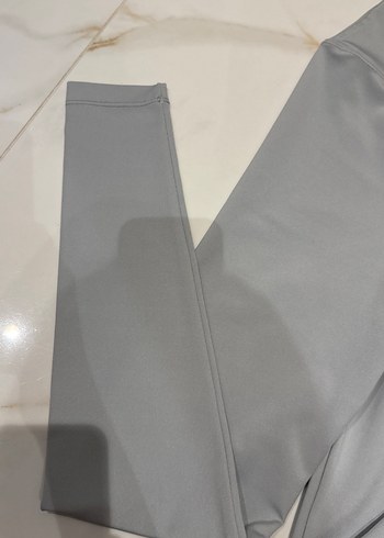 Gri Kadın Spor Tayt, Uzun ve Dar Kesim - Görsel 4