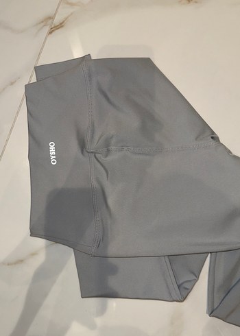 Gri Kadın Spor Tayt, Uzun ve Dar Kesim - Görsel 5