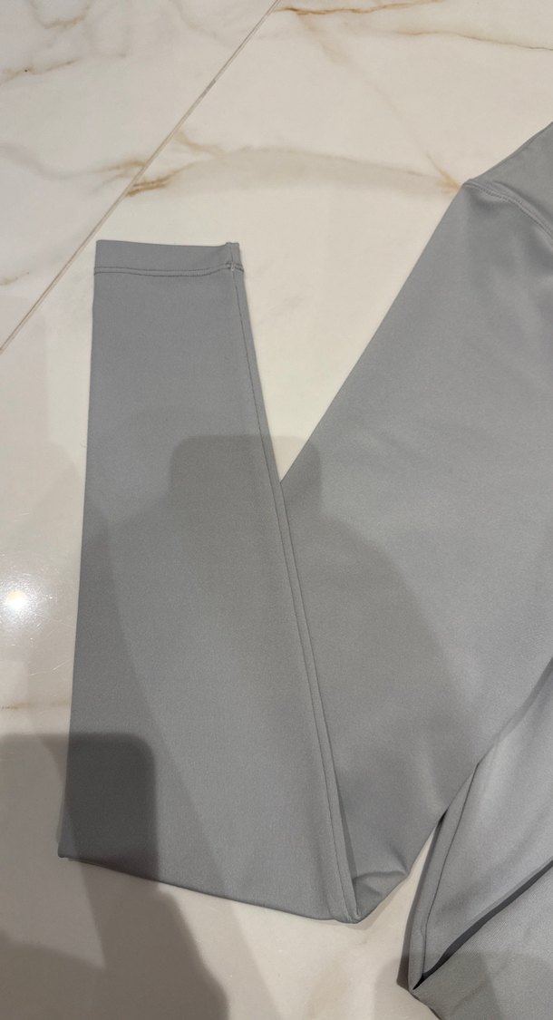 Gri Kadın Spor Tayt, Uzun ve Dar Kesim - Görsel 4