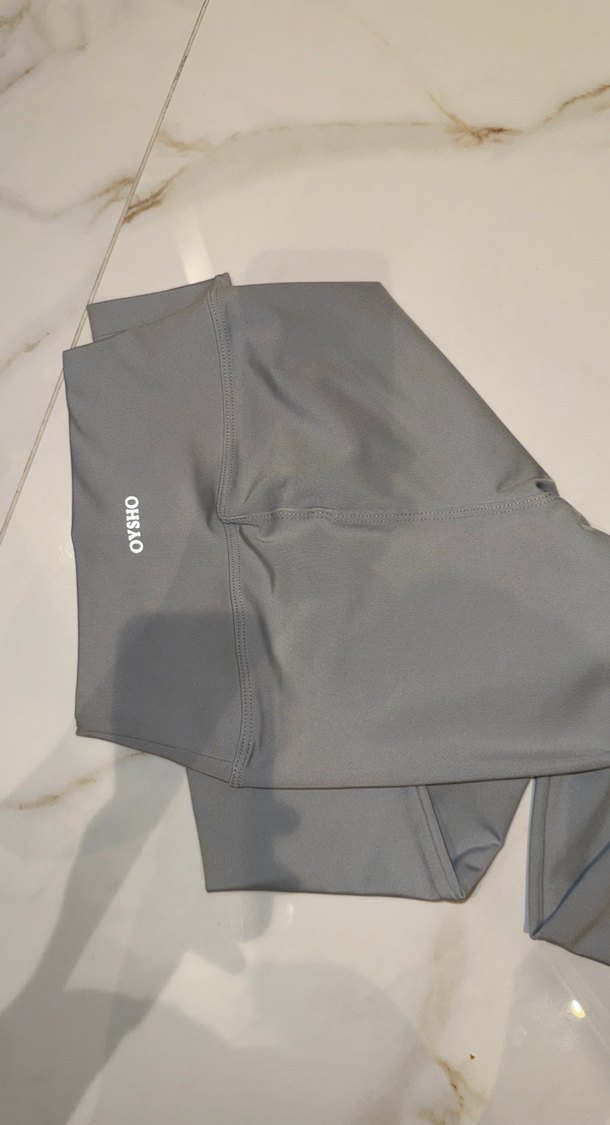 Gri Kadın Spor Tayt, Uzun ve Dar Kesim - Görsel 5