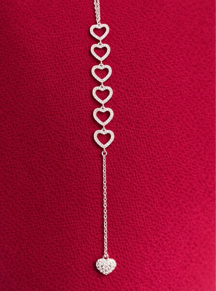 Çelik Kalpli Y Kolye. - Görsel 2