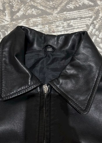 Siyah Deri Erkek Biker Ceket - Görsel 4