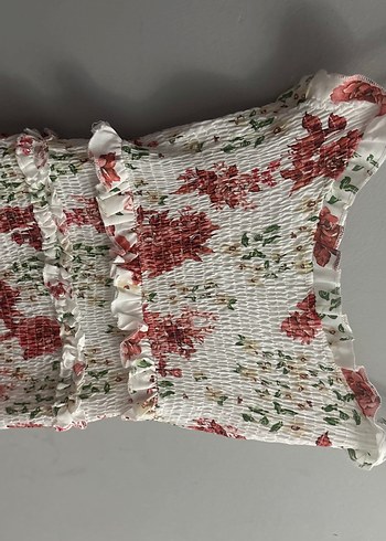 Çiçekli Fırfırlı İnce Askılı Midi Elbise - Görsel 5