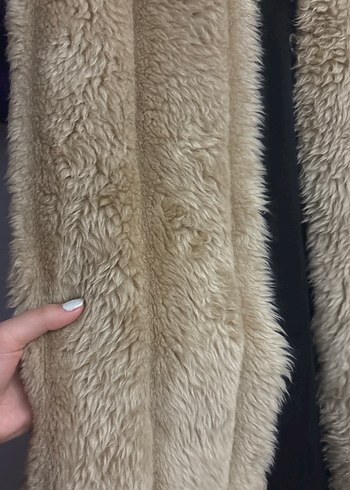 Kahverengi Kadın Kürklü Midi Yelek - Görsel 4