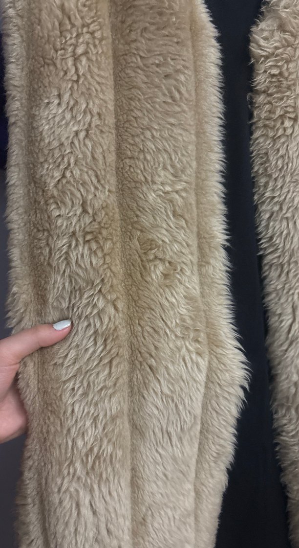 Kahverengi Kadın Kürklü Midi Yelek - Görsel 4