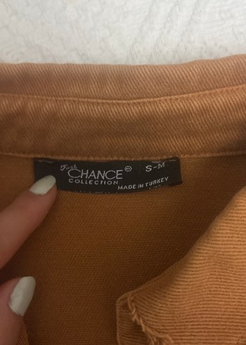 Düğmeli Kahverengidügmeli  Kadın Keten Gömlek - Görsel 2