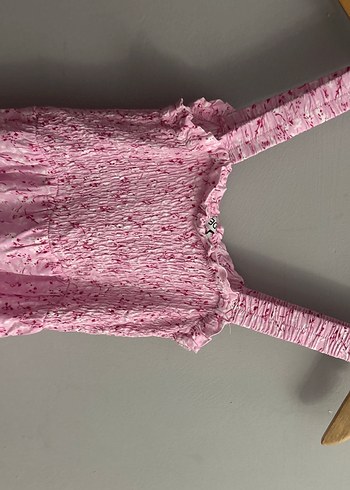 Pembe Dantel Detaylı Uzun Askılı Elbise - Görsel 4