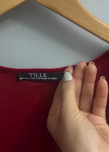 Bordo Uzun Kollu Süet Midi Elbise - Görsel 5