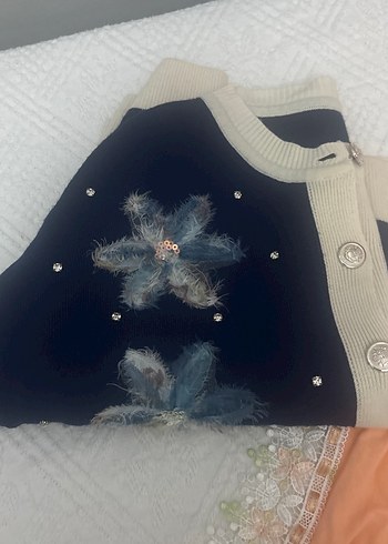 Nakışlı Örgü Beyaz Uzun Keten Elbise - Görsel 4