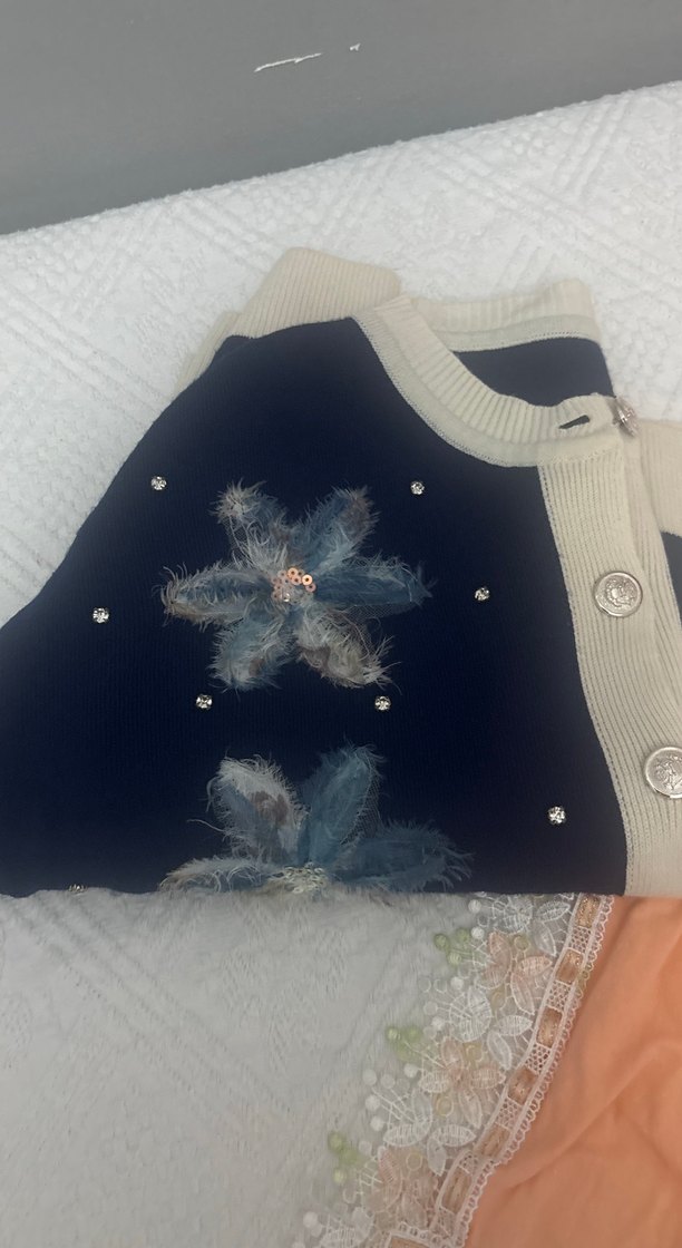 Nakışlı Örgü Beyaz Uzun Keten Elbise - Görsel 4