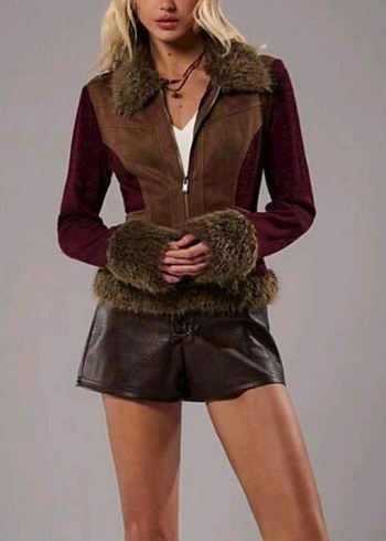 Kürk Detaylı Vintage Hırka - Görsel 4