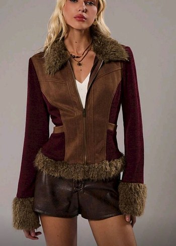 Kürk Detaylı Vintage Hırka - Görsel 2