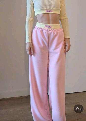 Pembe Rahat Kesim Kız Eşofman PaNtolon ve üst - Görsel 5