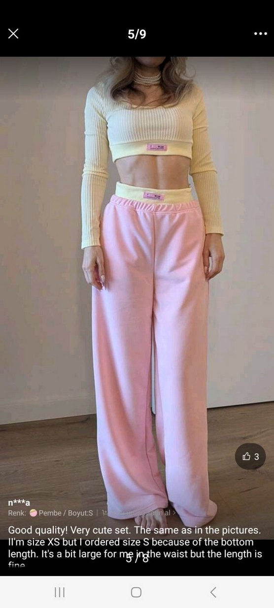 Pembe Rahat Kesim Kız Eşofman PaNtolon ve üst - Görsel 5