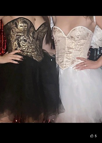 Altın Yılan Desenli Straplez Denim Büstiyer - Görsel 3