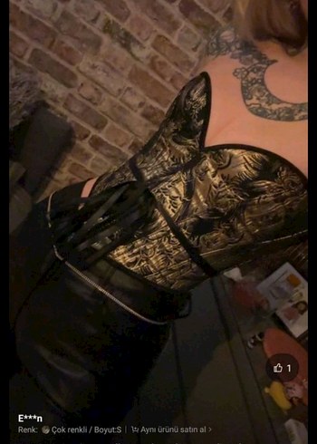 Altın Yılan Desenli Straplez Denim Büstiyer - Görsel 2