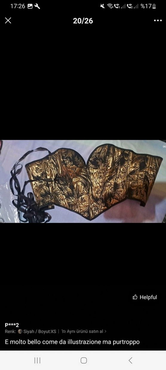 Altın Yılan Desenli Straplez Denim Büstiyer - Görsel 5