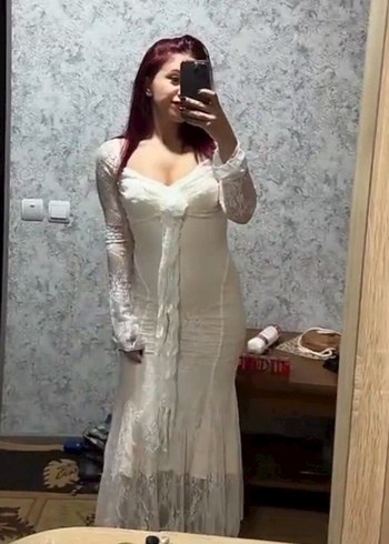 Dantel Detaylı Beyaz Uzun Kadın Elbise - Görsel 5