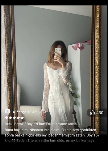 Dantel Detaylı Beyaz Uzun Kadın Elbise - Görsel 7