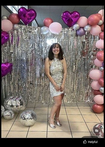 Gri Payetli Mini Abiye Elbise - Görsel 8