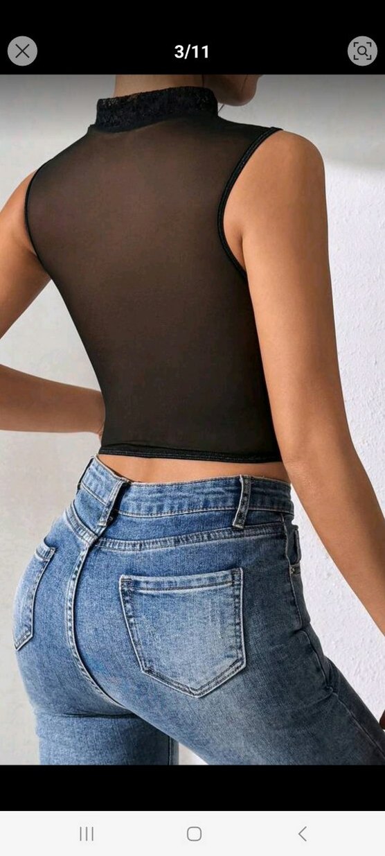 Dantelli Siyah V Yaka Fitted Bustiyer - Görsel 2