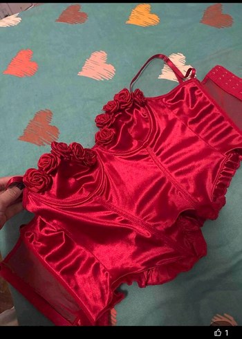 Kırmızı Gotik Straplez Büstiyer - Görsel 4