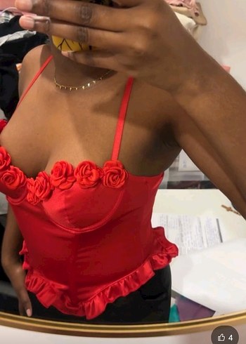 Kırmızı Gotik Straplez Büstiyer - Görsel 8