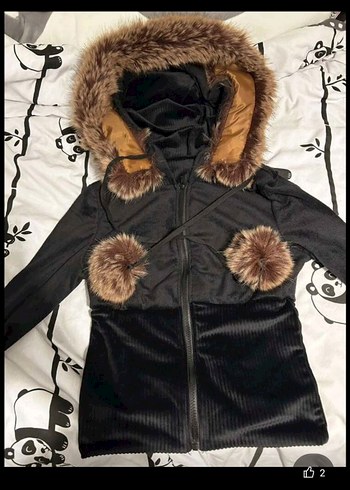 Kürklü Detaylı hırka Retro - Görsel 5