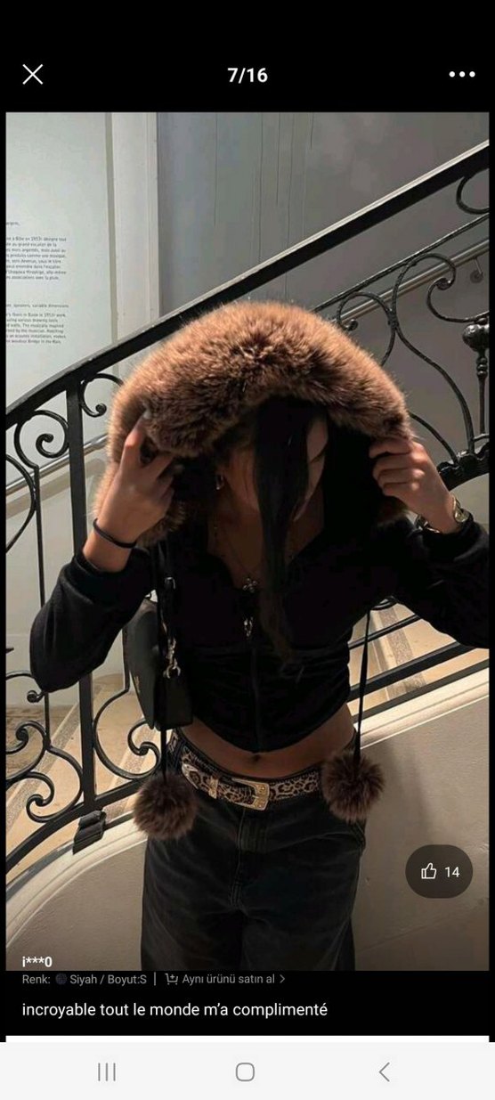 Kürklü Detaylı hırka Retro - Görsel 3