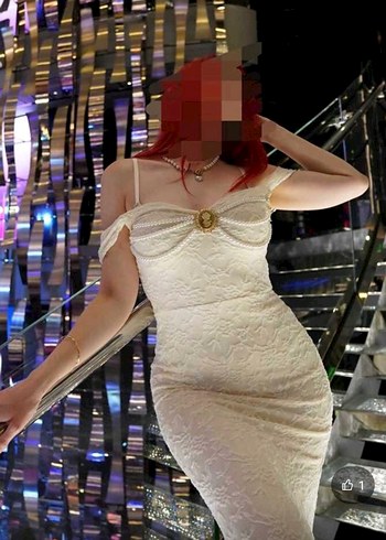 Retro Vintage Kremsi Uzun Özel Gün Elbisesi - Görsel 2