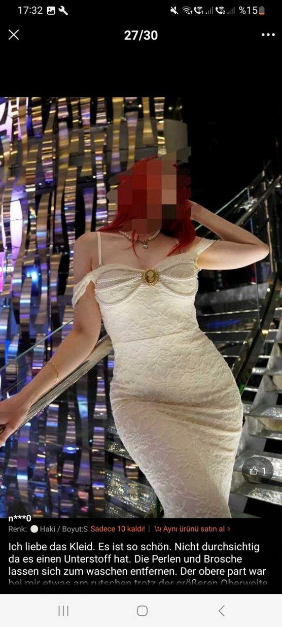 Retro Vintage Kremsi Uzun Özel Gün Elbisesi - Görsel 2