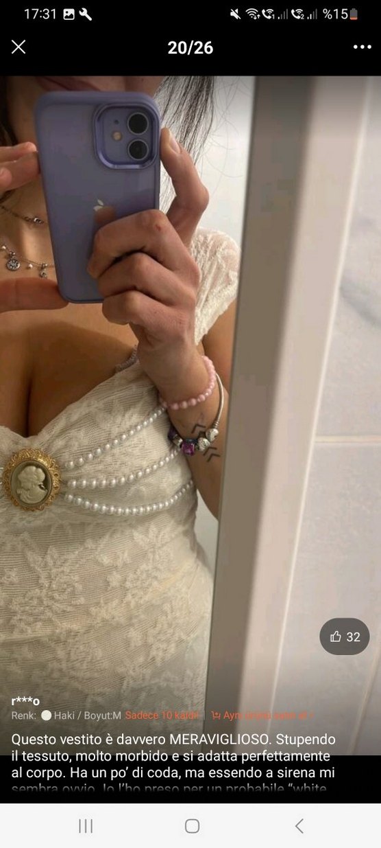 Retro Vintage Kremsi Uzun Özel Gün Elbisesi - Görsel 5