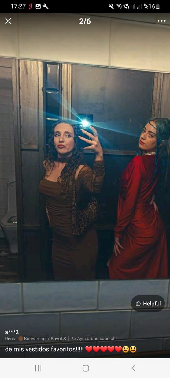 Dantelli Uzun Kollu Straplez Kahverengi Elbise - Görsel 4