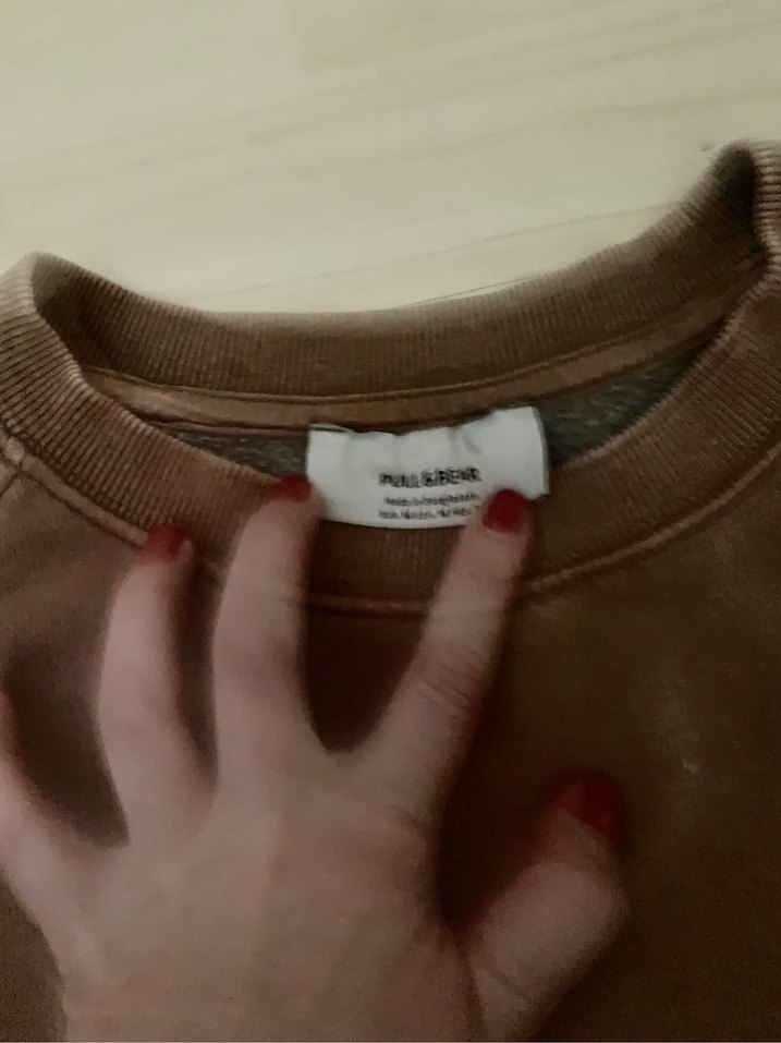 pull&bear yıkamalı sweatshirt - Görsel 4