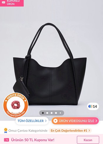 Siyah Deri Çanta - Görsel 5
