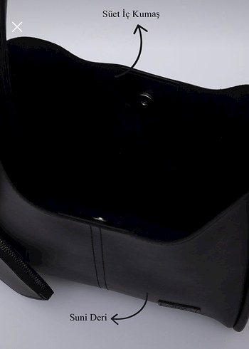 Siyah Deri Çanta - Görsel 4