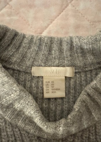 H&M Gri Örgü Kazak - Görsel 2